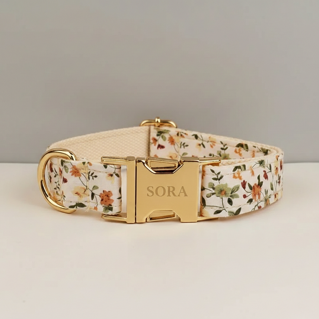 floral dog collar