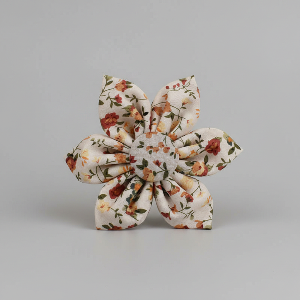 floral pattern flower brooch for dog collar