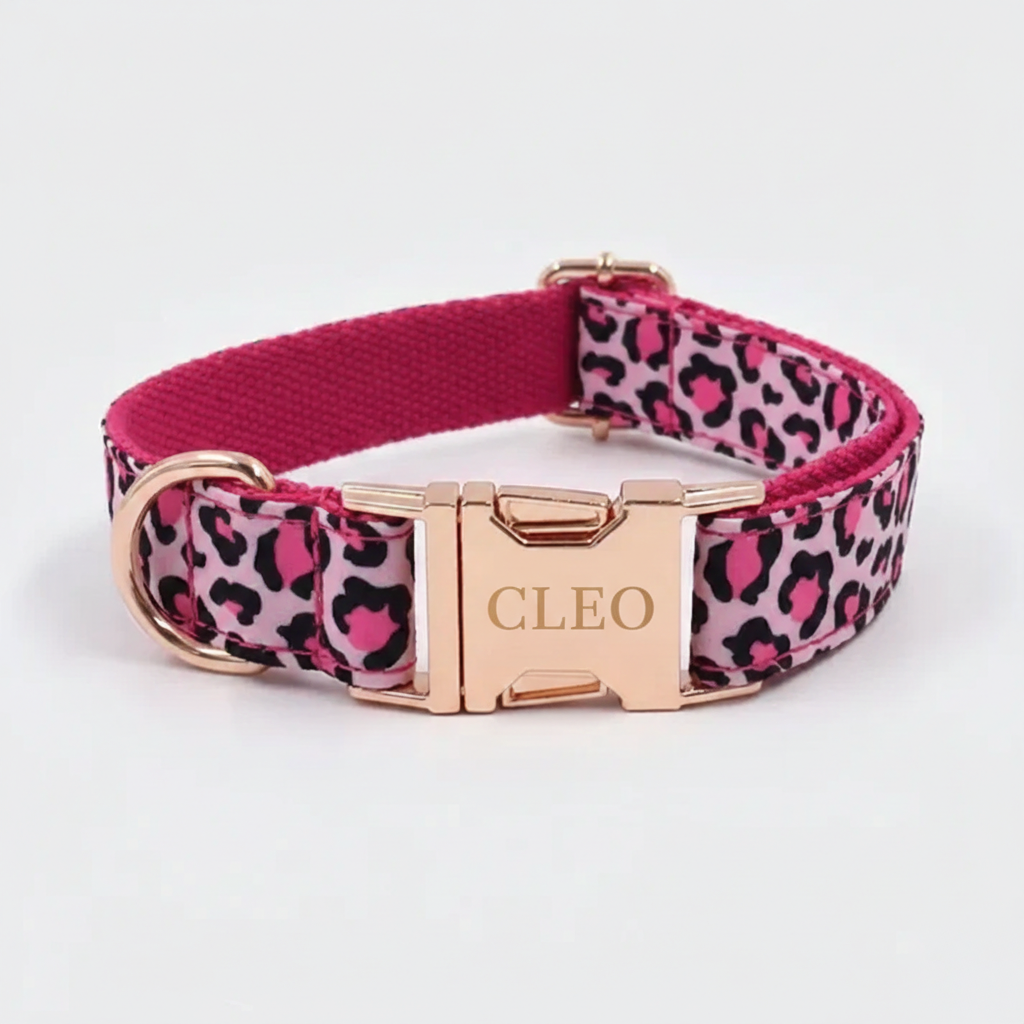 Pink Leopard Collar